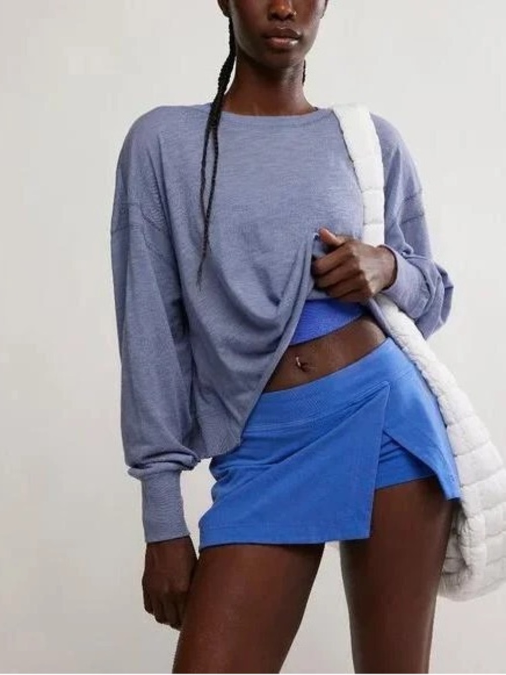 NWT FP Movement My Time Layer - Blue Stone